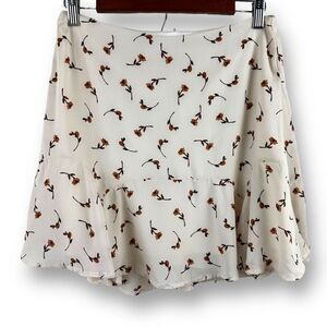 Francesca’s Mi Ami cream print mini skirt size M